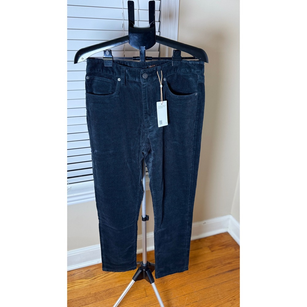 Quince Mens Organic Stretch Corduroy 5-Pocket Pants Slim Black 31X32 LB136442
